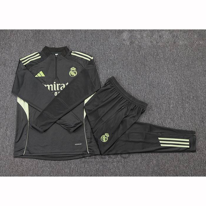 Tuta da Track di Felpa Real Madrid Bambino 2025-2026 Grigio Verde